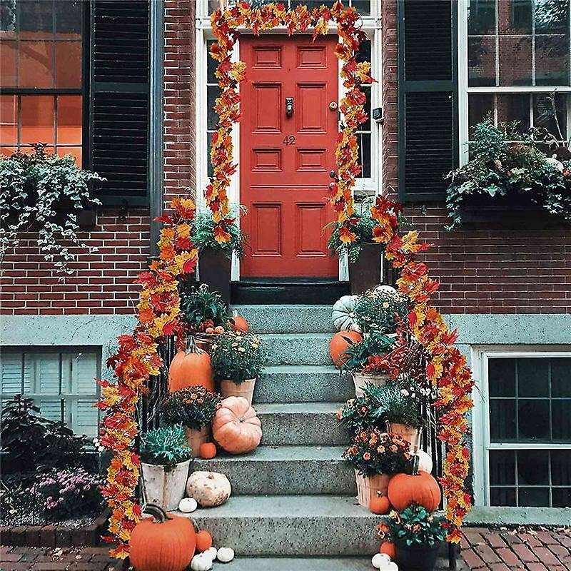 3 Pack Fall Leaf Garland 5.7ft/piece Artificial Autumn Leaves Garland