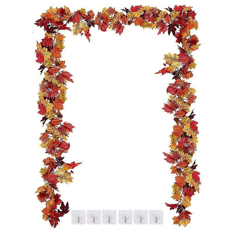 3 Pack Fall Leaf Garland 5.7ft/piece Artificial Autumn Leaves Garland