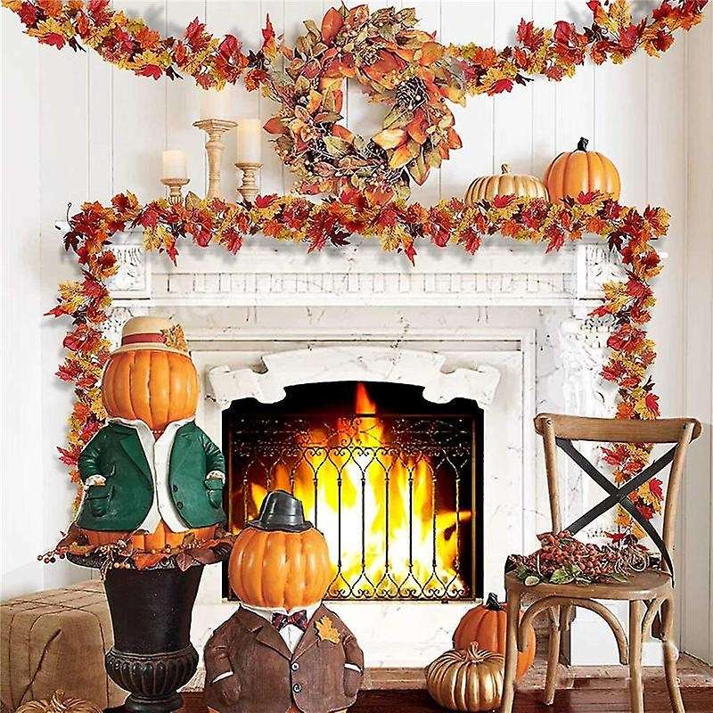 3 Pack Fall Leaf Garland 5.7ft/piece Artificial Autumn Leaves Garland