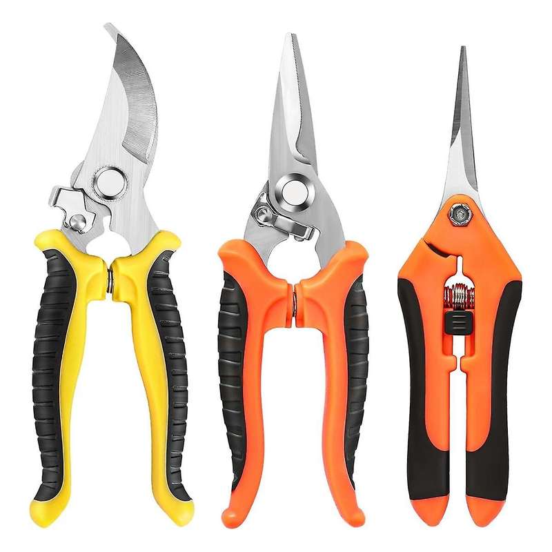3 Pack Garden Pruning Shears, Stainless Steel Garden Shears, Gardening Shears, Gardening Scissors, G