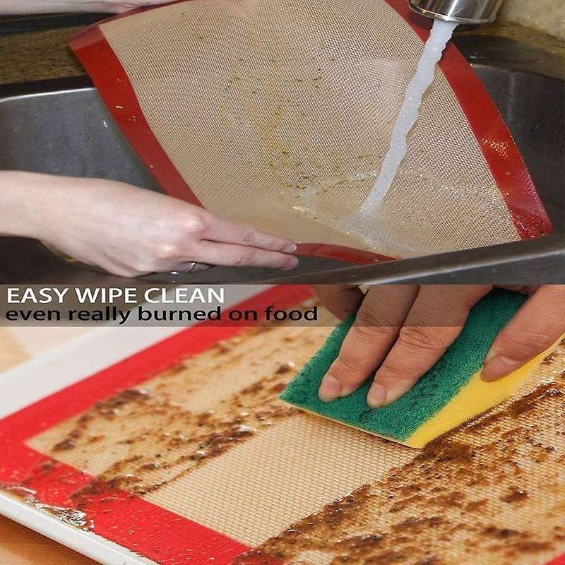 3 Pack Silicone Baking Mats,Non-Stick Washable Reusable Baking Tray Cooking Bakeware Mat for Baking