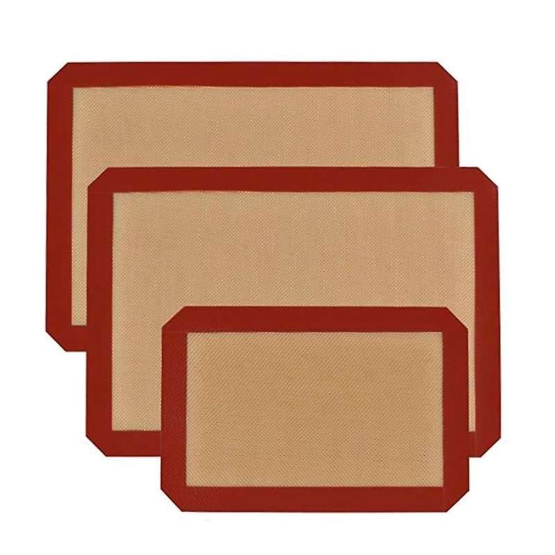 3 Pack Silicone Baking Mats,Non-Stick Washable Reusable Baking Tray Cooking Bakeware Mat for Baking