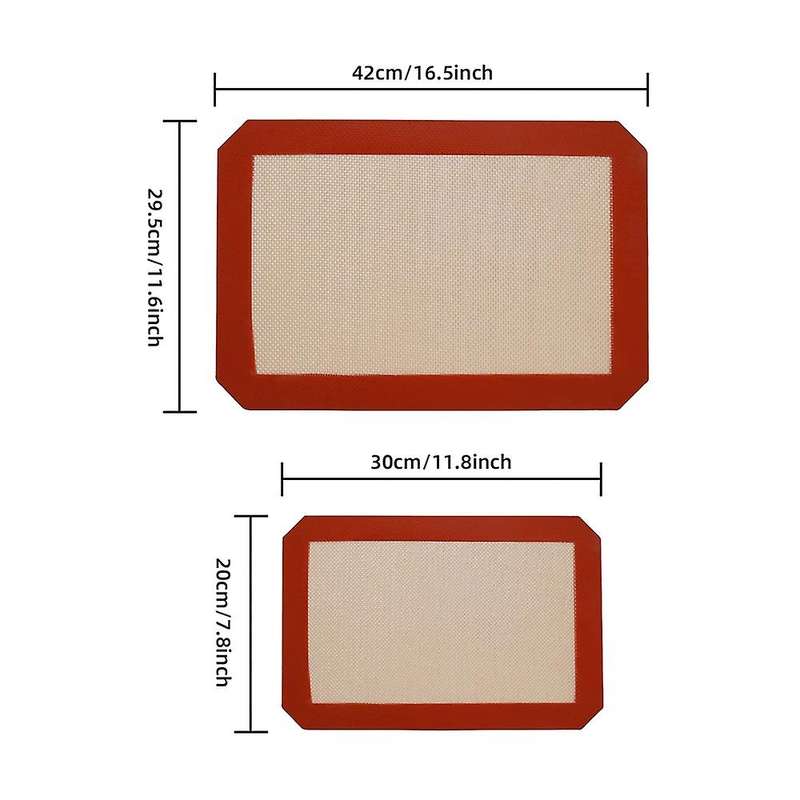 3 Pack Silicone Baking Mats,Non-Stick Washable Reusable Baking Tray Cooking Bakeware Mat for Baking