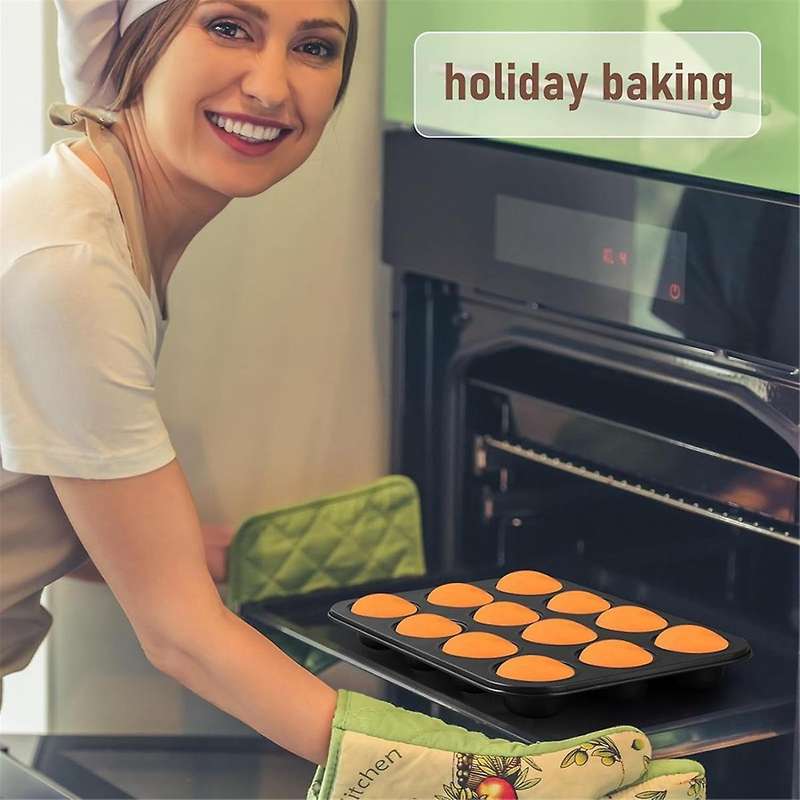 3 Pack Nonstick Muffin Pan Carbon Steel Cupcake Pan Muffin Tin Easy to Clean Muffin Tray Bakeware 6/