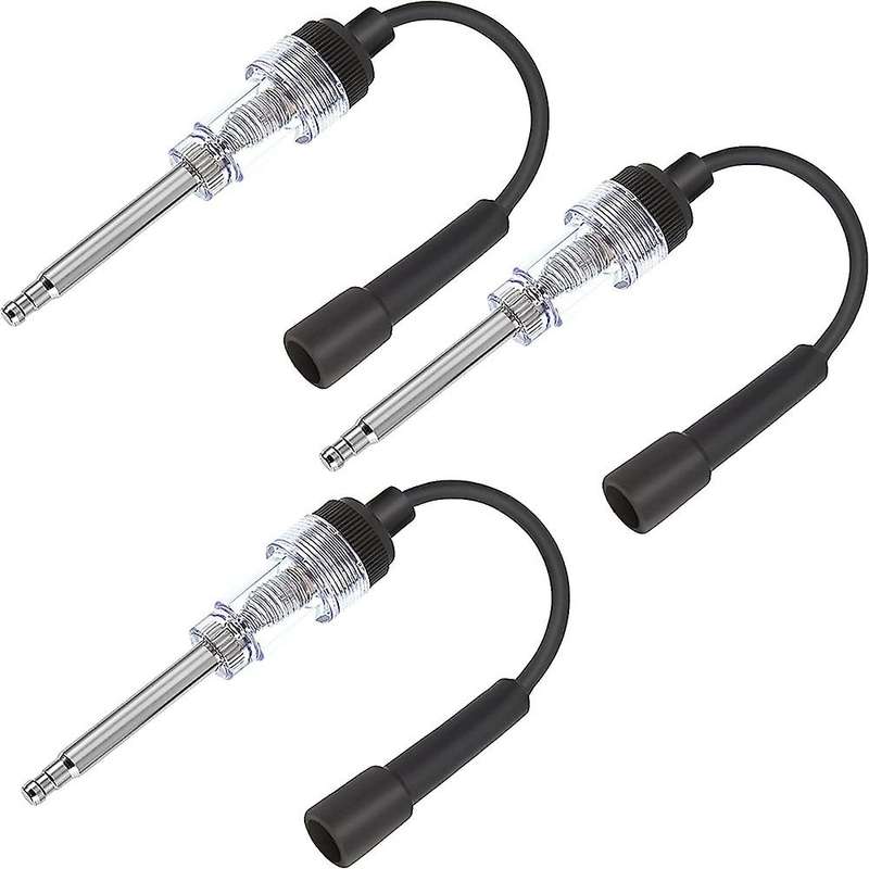 3 Pack Spark Plug Tester Engine Ignition Tester Straight Boot Ignition Tester for Automotive Car Law