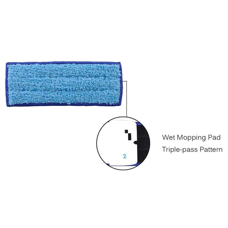 3 Pack Washable Mopping Pads ,for Jet 240 241 ,Blue