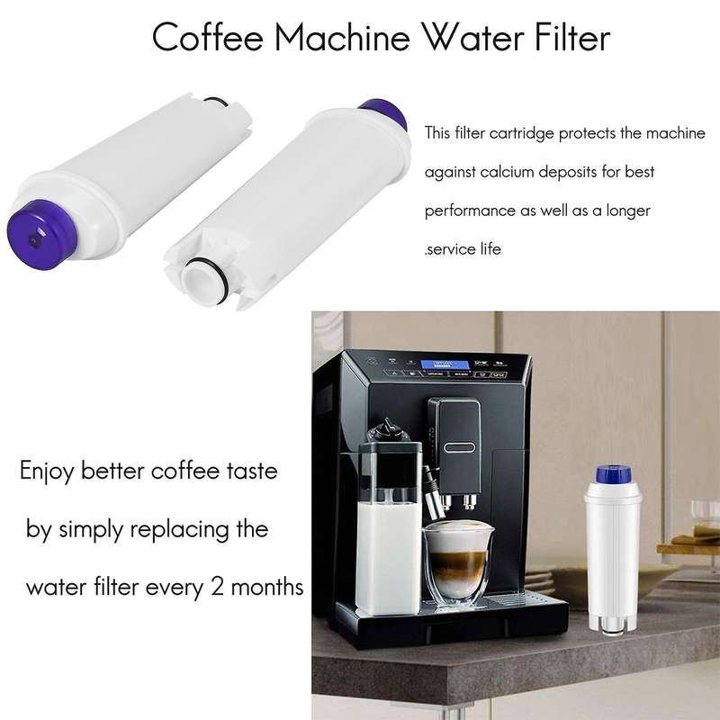 3 Packs Coffee Machine Water Filter for Dlsc002 Replacement Filter with Activated Carbon