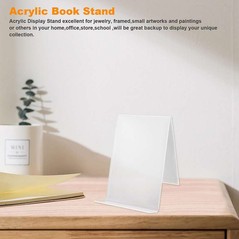 3 Pcs Acrylic Book Stand,Clear Acrylic Display Stand, Clear Holder for Displaying Pictures,Jewelry,W