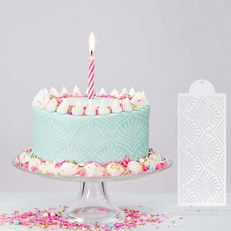3 Pcs Cake Decorating Stencils Mold Plastic Templates Spray Floral Cake Cookie Fondant Dessert Decor