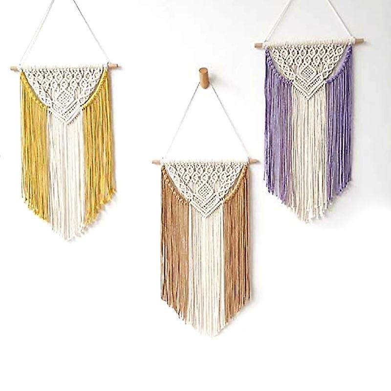 3 Pcs Boho Macrame Wall Hanging Decor- Beautiful Home Decorative Wall Art Macrame Tapestries for Apa