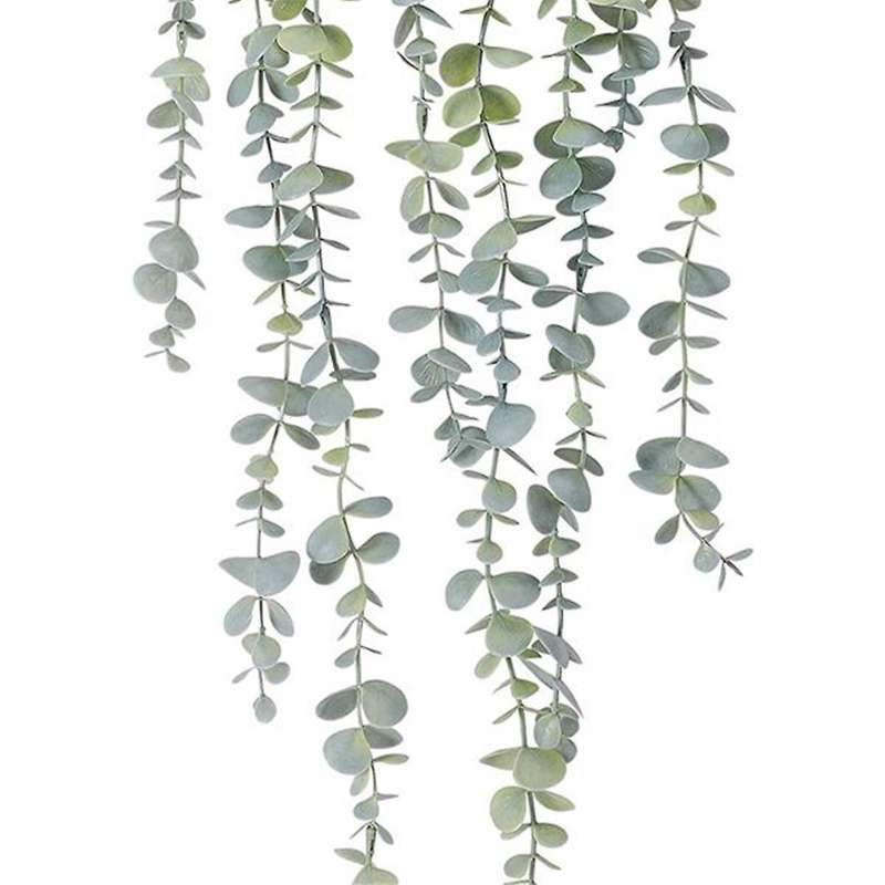 3 Pcs Artificial Hanging Plants Potted Eucalyptus Hanging Plant for Wall Room Home Patio Indoor Outd