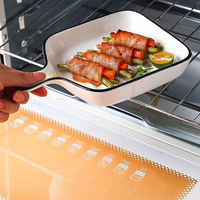 3 Pcs Ceramic Bakeware Black Top Painted Ceramic Single Handle Dinner Plate Ceramic Bakeware Bakewar
