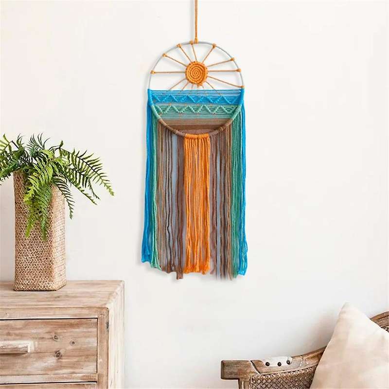 3 Pcs Catcher Wall Decor Boho Macrame Catcher Sunrise Sunshine Sunset Dreamcatcher Kit Colorful