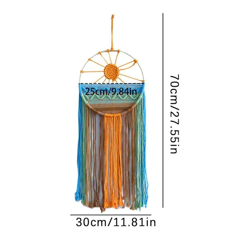 3 Pcs Catcher Wall Decor Boho Macrame Catcher Sunrise Sunshine Sunset Dreamcatcher Kit Colorful