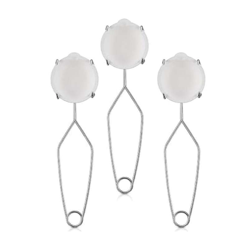 3 Pcs Ceramic Quartz Crucible Dish Cup with Whip Tongs Handle Melting Gold Silver Copper Ceramic Cru