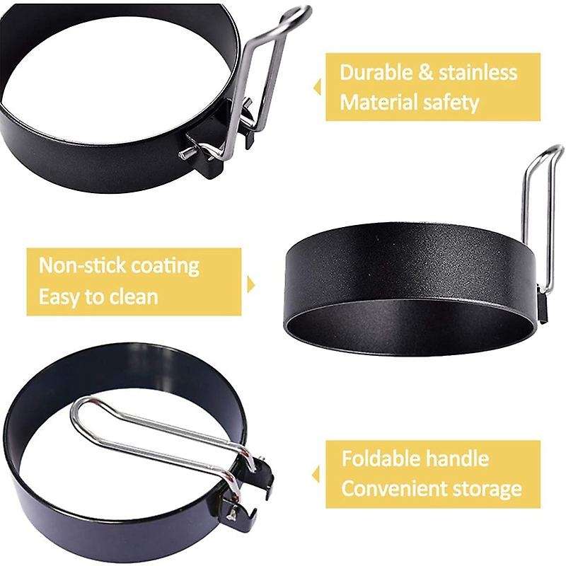 3 Pcs Egg Ring Round Pancake Making Mold, Non-Stick Round Shaper Mold, Home Kitchen Cooking Tool, Eg