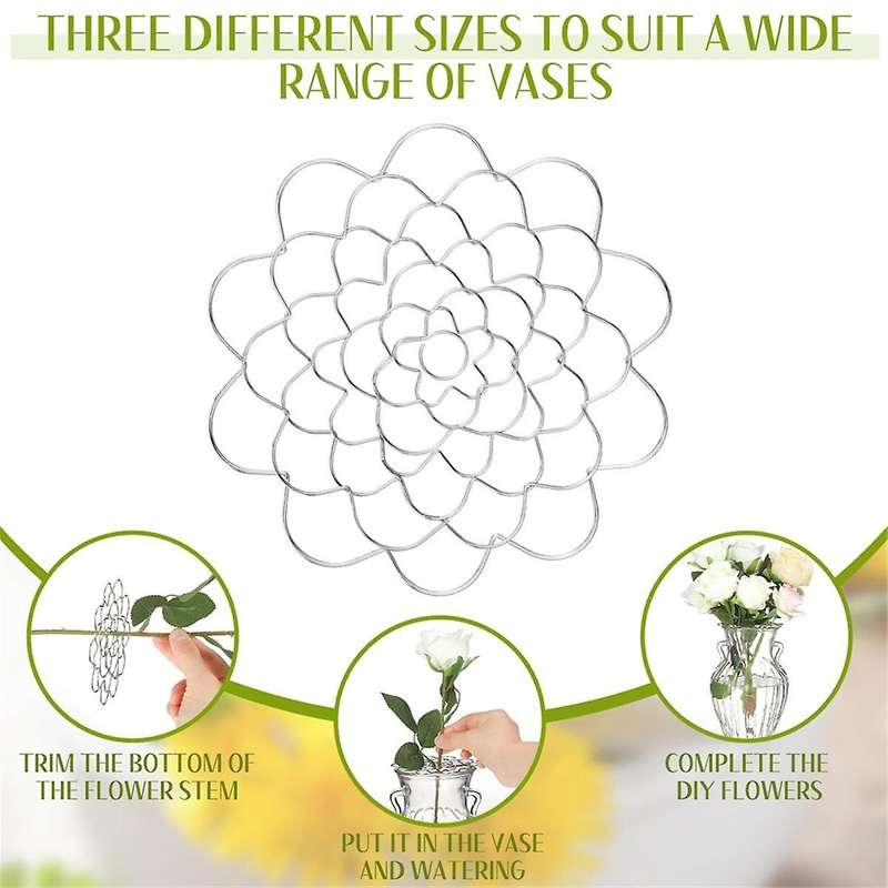 3 Pcs Flower Frog for Arrangement Metal Easy Arranger Flower Holders for Vase Flower Arrangement( 5I