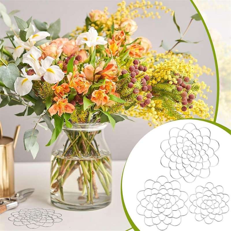 3 Pcs Flower Frog for Arrangement Metal Easy Arranger Flower Holders for Vase Flower Arrangement( 5I