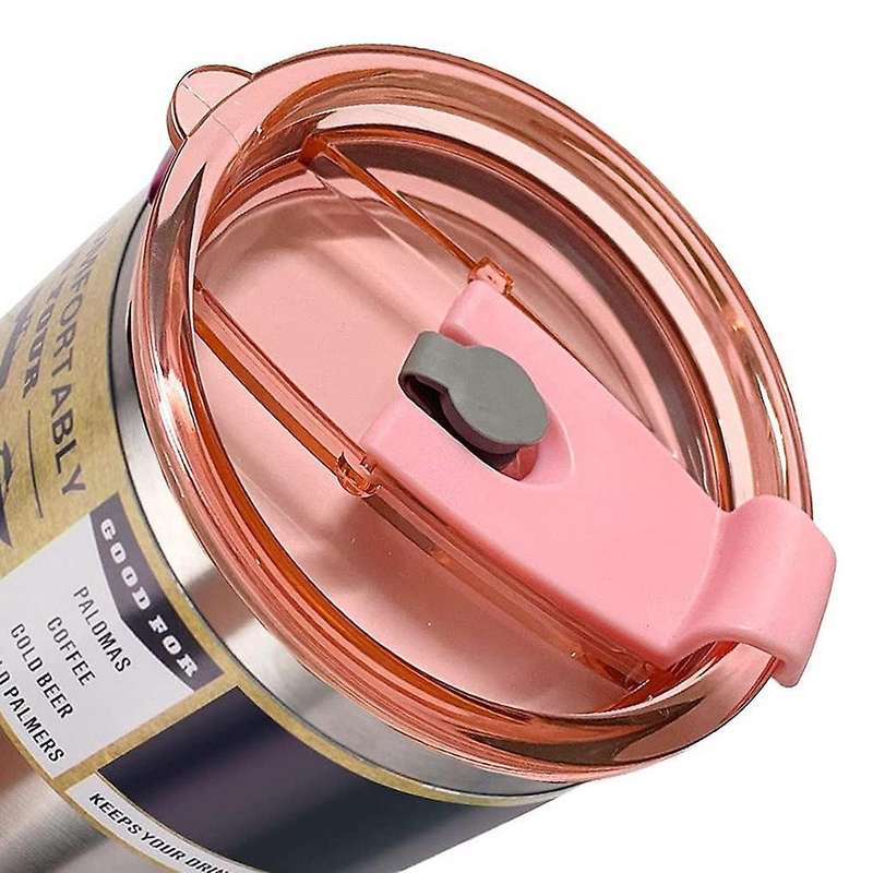 3 Pcs Color Splash-Proof Lid Can Be Inserted with Straws, Sealed, Waterproof Lid, Handle, Eggshell C