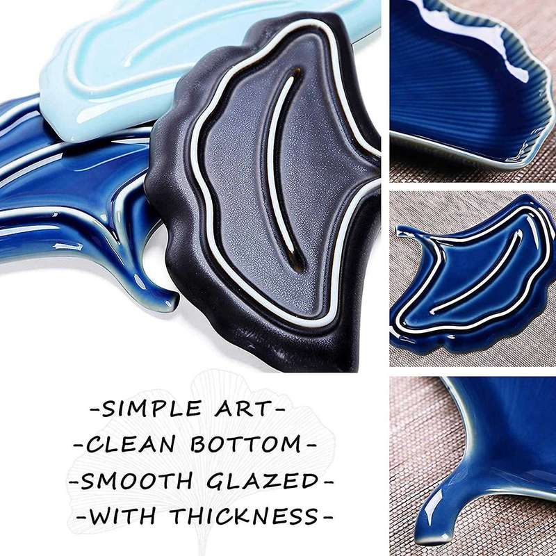 3 Pcs Ceramic Dessert Plates, Porcelain Dishes Ginkgo Leaf Embossed Texture Appetizer Plates Set for