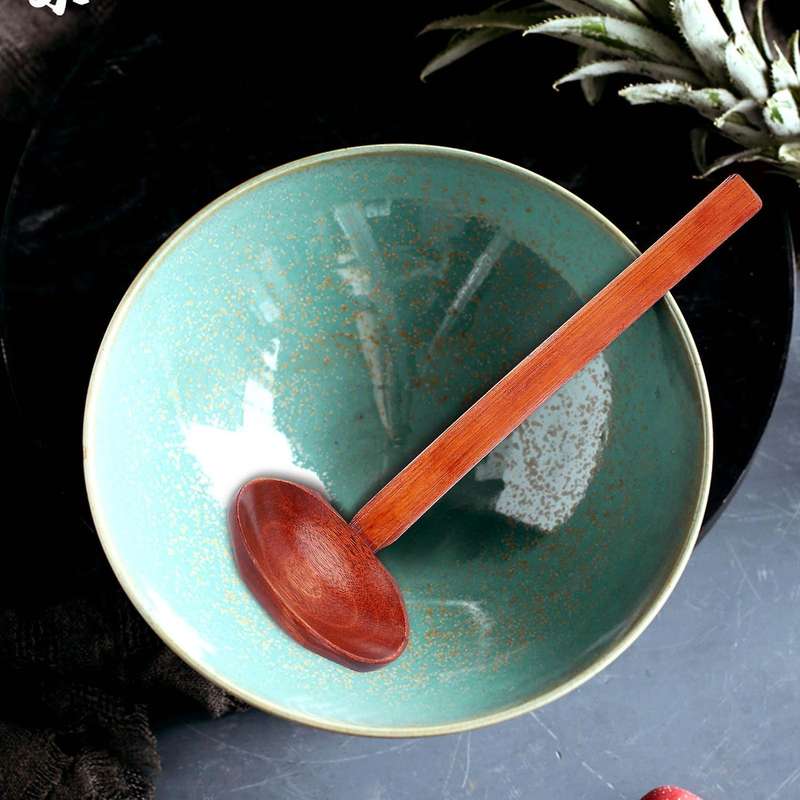 3 Pcs Handmade Wooden Spoons Ramen Serving Spoon Suitable for Porridge, Soup, Ramen, Hot Pot, Resta