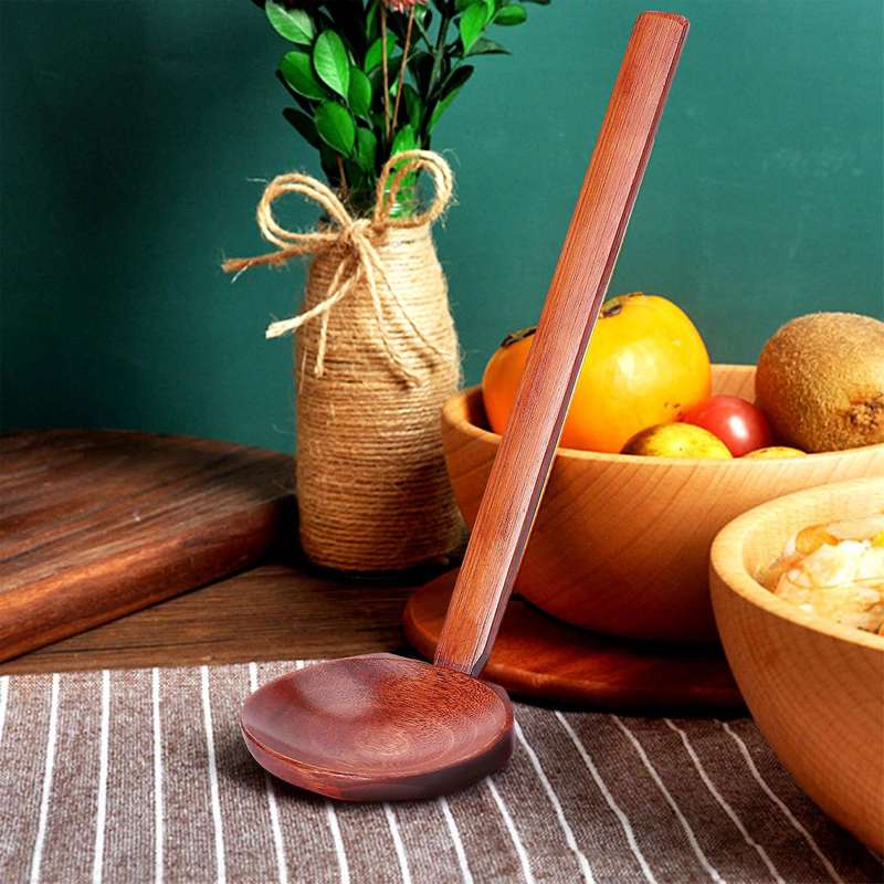 3 Pcs Handmade Wooden Spoons Ramen Serving Spoon Suitable for Porridge, Soup, Ramen, Hot Pot, Resta