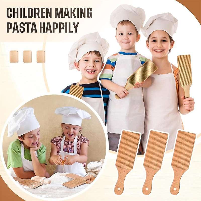 3 Pcs Gnocchi Boards and Wooden Butter Paddles for Rolling Dough 9.1 X 2.8 In Gnocchi Paddle Pasta M