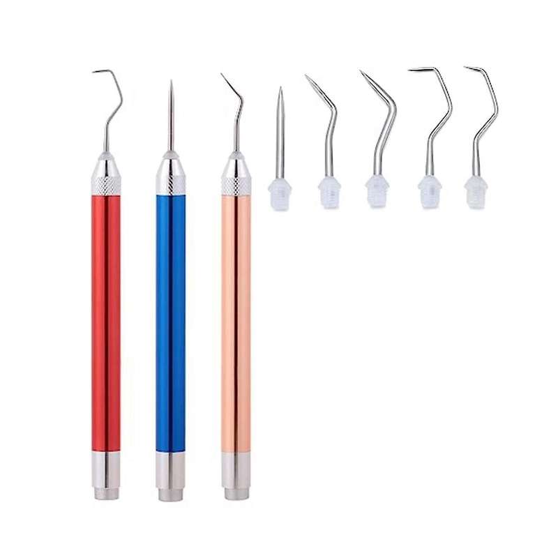 3 Pcs LED Weeding Tools for Vinyl, Vinyl Weeding Tool with Light with Pin and Hook, for Crafting, ,