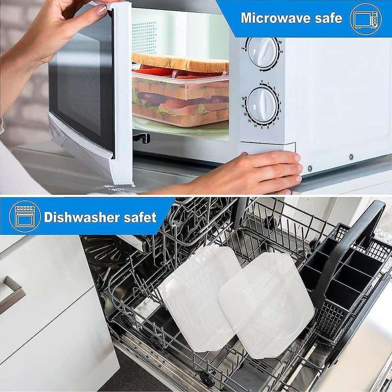 3 Pcs Sandwich Containers - Microwave and Dishwasher Safe Kitchen Storage Containers with Upgraded S