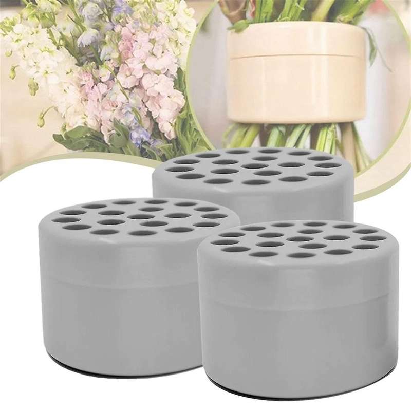 3 Pcs Spiral Ikebana Stem Holder, Reusable Floral Grid for Vase, Bloom Shaper for Flowers (Grey)