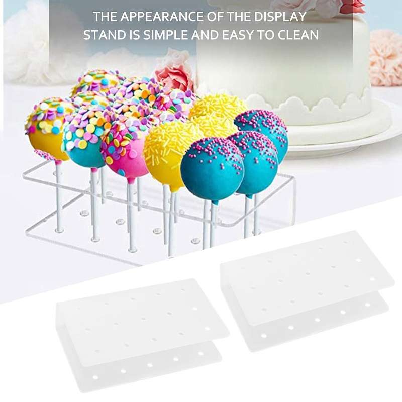 3 Pcs Lollipop Holder 15 Hole Clear Acrylic Cake Stand Display Lollipop Stand Holder Display for We