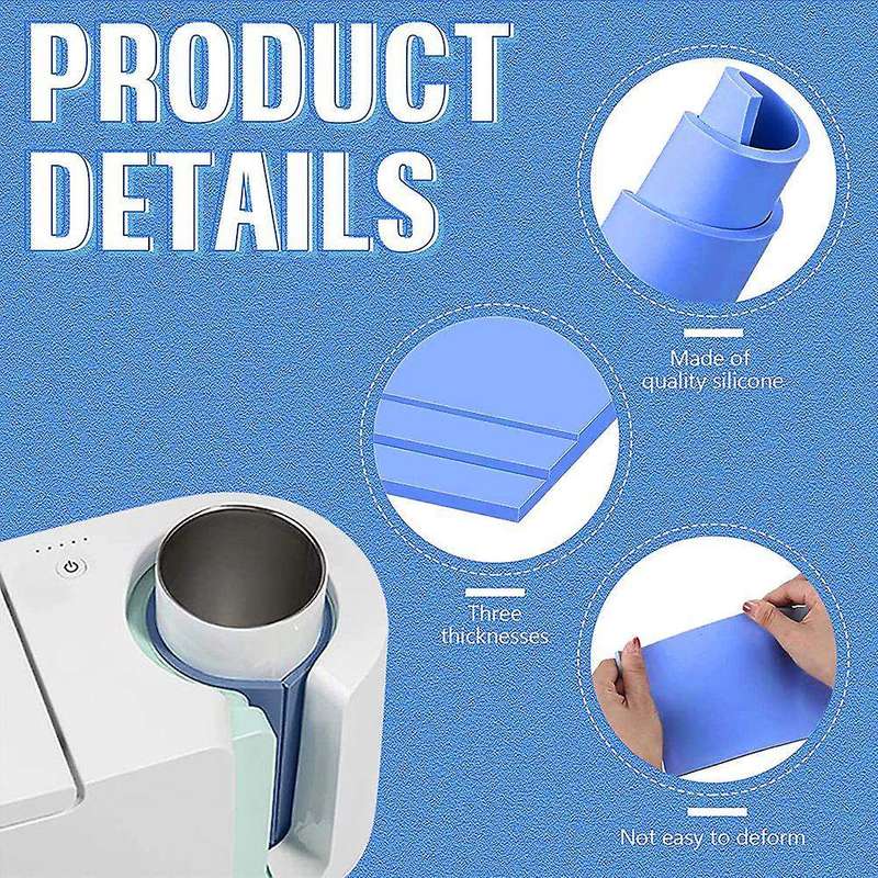 3 Pcs Sublimation Tumbler Wrap Silicone Sheets with Mug Press Bundle Accessories and Mug Press Subl