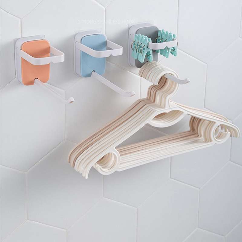 3 PCS Wall Mounted Clothes Hanger Organizer Foldable Storage Rack Holder Closet Wardrobes Space Sav
