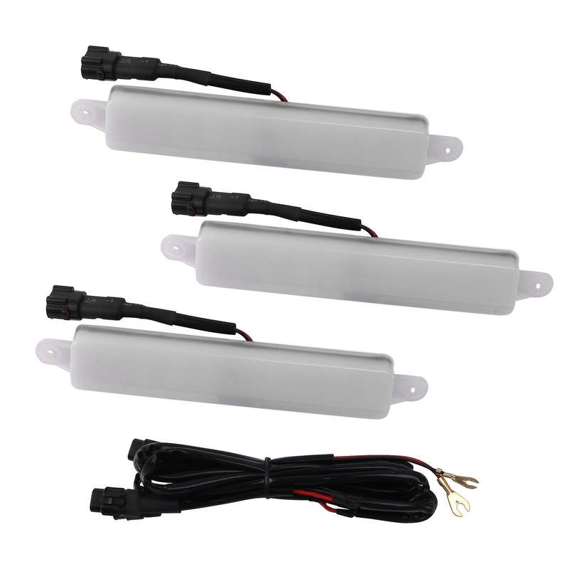3 Pcs/Set Led Drl Daytime Lights Front Mesh Mask Cover Led Bar Lighting Fog Lamp Lamps for T7 T8 Eve