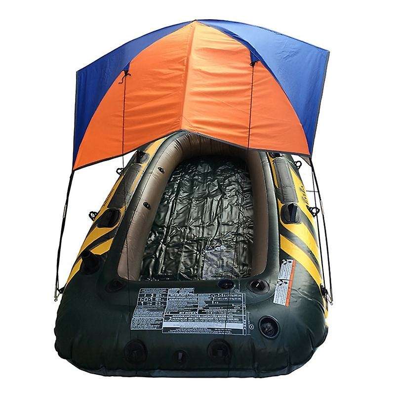 3 Person Inflatable Boat Sun Canopy Kayak Awning Top Cover Tent Fishing Boat Rain Sun Shade Shelter