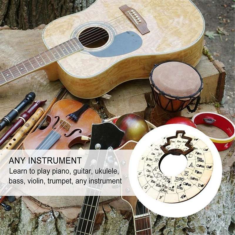 3 PCS Wooden Melody Tool, Melody Music Wheel, Circle of Fifths Wheel Guitar Learning Tool, Circle Wo