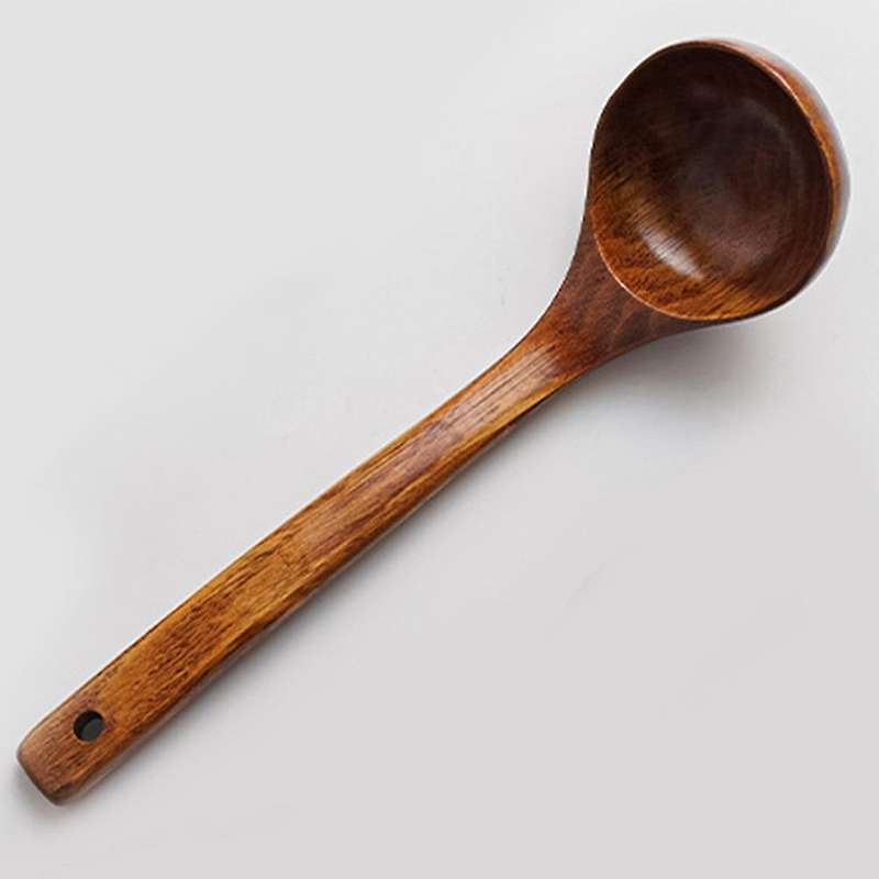 3 Pcs Wooden Spatula Cooking Shovel Spoon Rice Spoon Wooden Soup Spoon Cooking Utensils Non-Stick Co
