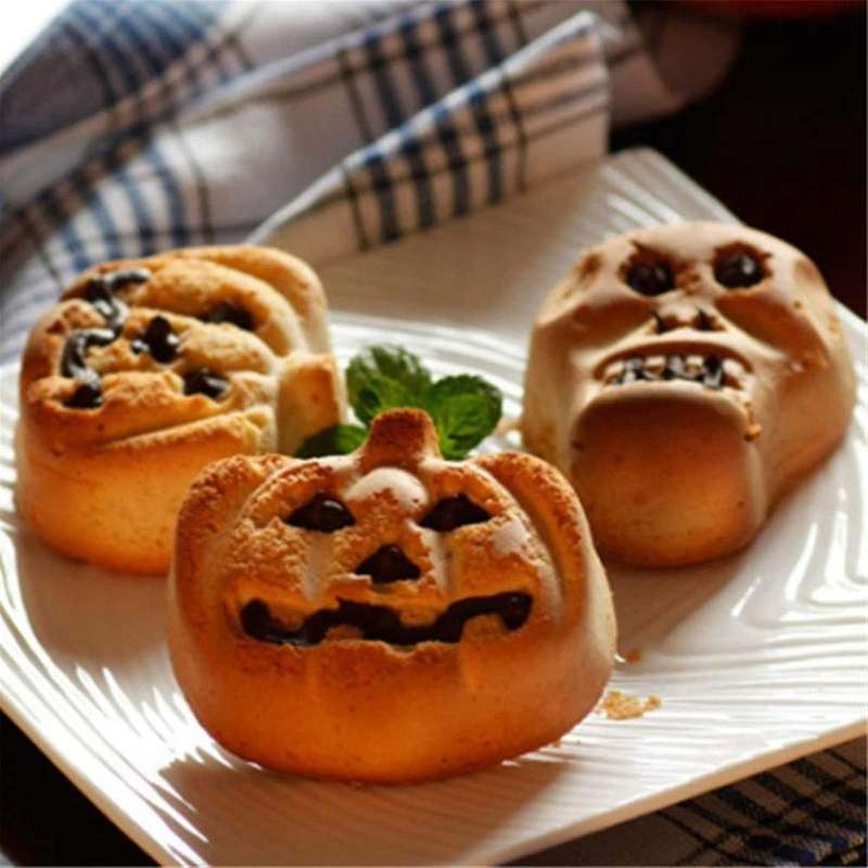 3 Piece Silicone Ghost Pumpkin Baking Mold Set