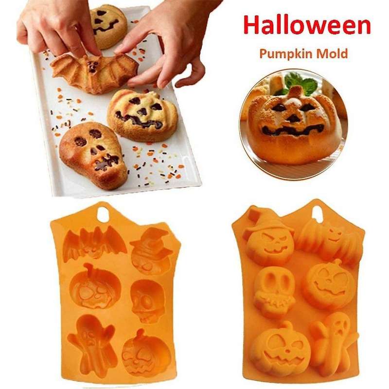 3 Piece Silicone Ghost Pumpkin Baking Mold Set