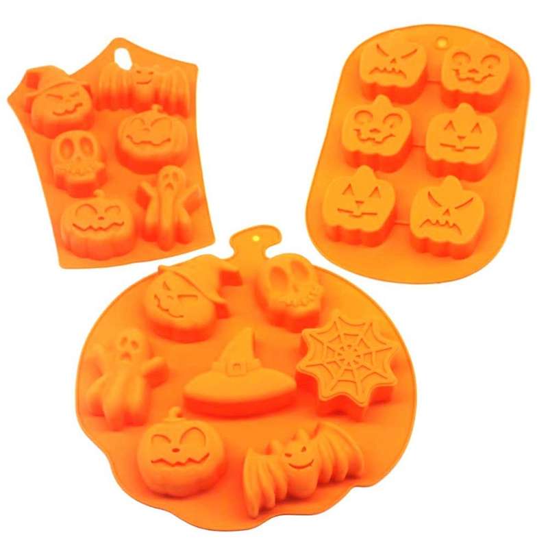3 Piece Silicone Ghost Pumpkin Baking Mold Set