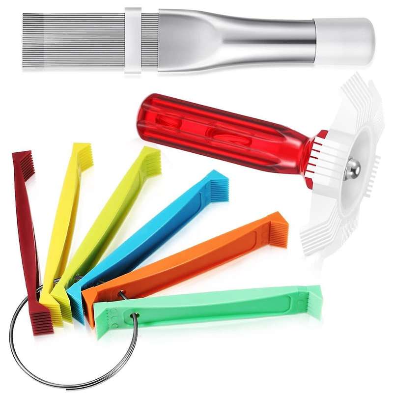 3 Pieces Air Conditioning Brush Set Includes Fcr6 Ring Fin Comb Air Conditioner Fin Cleaner Condens