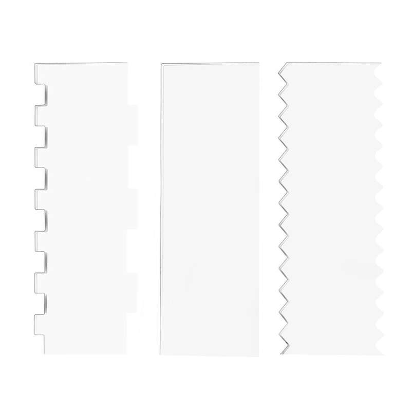 3 Pieces Cake Scrapers Clear Cake Icing Scraper Frosting Buttercream Large Cake Smoother Scraper Ca
