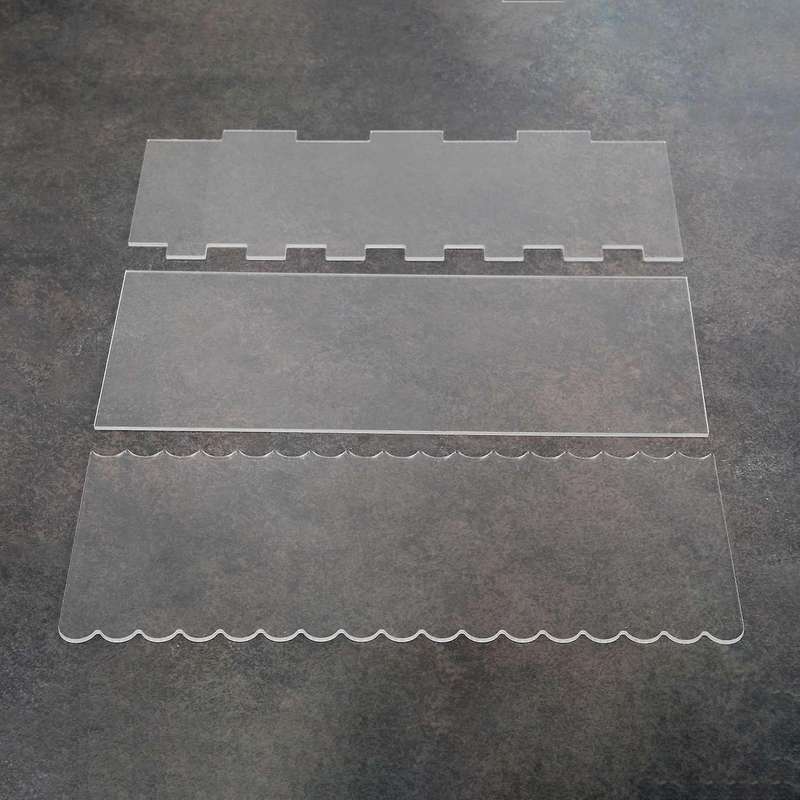 3 Pieces Cake Scrapers Clear Cake Icing Scraper Frosting Buttercream Large Cake Smoother Scraper Ca
