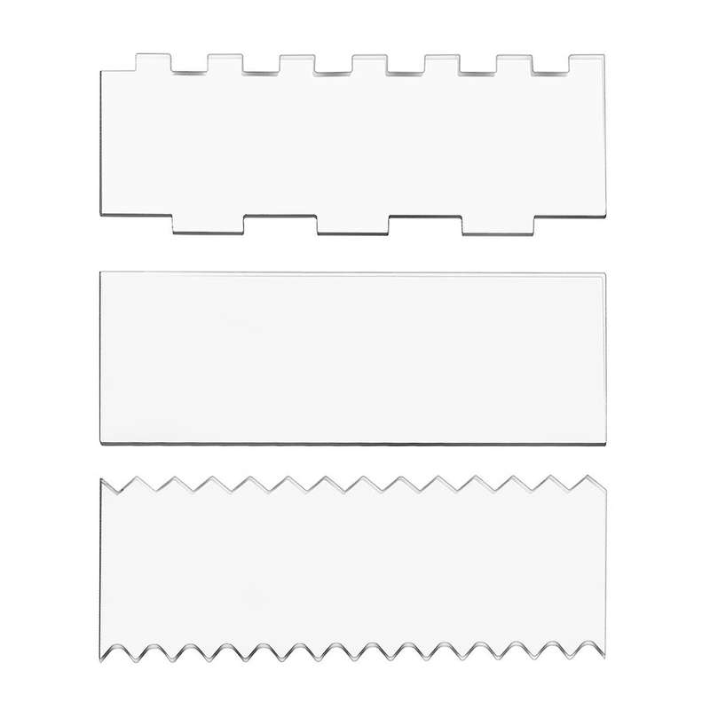 3 Pieces Cake Scrapers Clear Cake Icing Scraper Frosting Buttercream Large Cake Smoother Scraper Ca