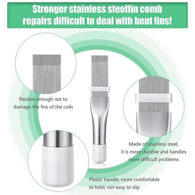 3 Pieces Air Conditioning Brush Set Includes FCR6 Ring Fin Comb Air Conditioner Fin Cleaner Condense