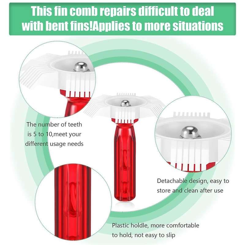 3 Pieces Air Conditioning Brush Set Includes FCR6 Ring Fin Comb Air Conditioner Fin Cleaner Condense