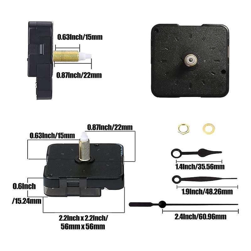 3 Pieces Clock Movements Diy Wall Clock Battery Operated Mechanism Clock Matching Parts and Pointers