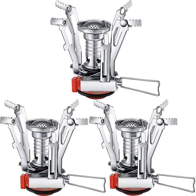 3 Pieces Camping Stove Travel Stove Windproof Backpacking Stove for Outdoor Camping Hiking Cooking