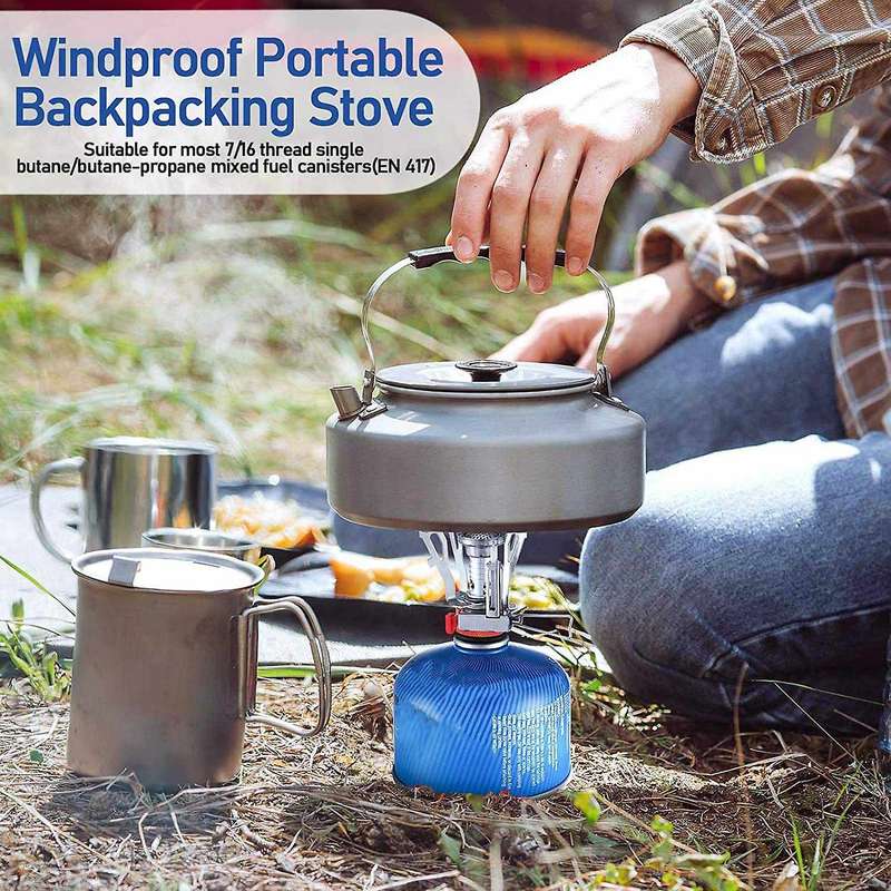 3 Pieces Camping Stove Travel Stove Windproof Backpacking Stove for Outdoor Camping Hiking Cooking