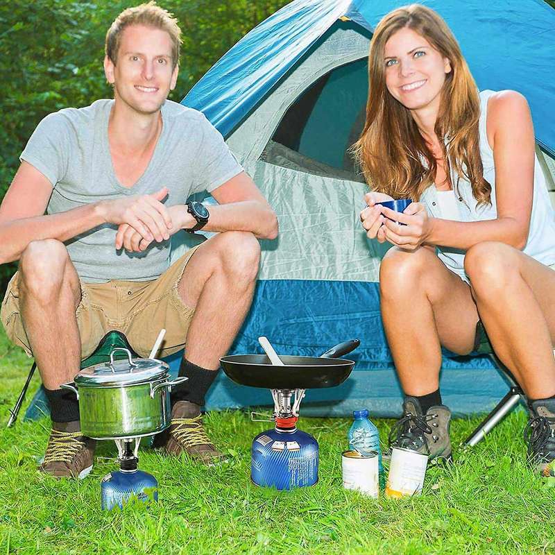 3 Pieces Camping Stove Travel Stove Windproof Backpacking Stove for Outdoor Camping Hiking Cooking